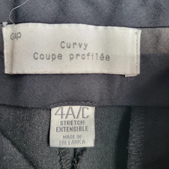 Gap Curvy Coup Profilee Grey|Black Pants Trousers Slacks size  4A/C - Picture 6 of 12